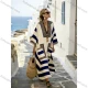 Wholesale Bohemian Style 3D Printed Kaftan Cardigan Long Dress, Y2K Fashion Women Casual Beach Vacation Outfit Blue Clothing Wholesale Market Liuhua