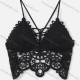 Wholesale Women's Sexy Backless Crochet Guipure Lace Camisoles With Built-in Bra Black Clothing Wholesale Market Liuhua