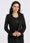 Wholesale Women's Casual Business Blazer Lapel One Button Plain Suit Jacket - Liuhuamall