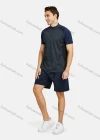 Wholesale Men's Athletic Short Sleeve Quarter Zipper Running Tops - Liuhuamall