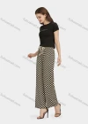 Wholesale Women's Casual High Waist Drawstring Checkerboard Wide Leg Pants 2201# - Liuhuamall