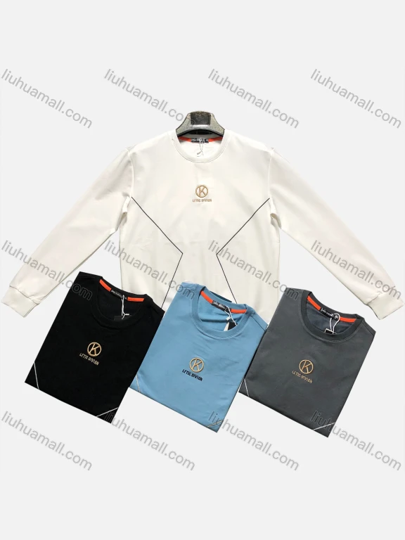 Wholesale Men's Casual Long Sleeve Crew Neck Letter Embroidery Pullover Sweatshirts 933#