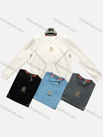 Wholesale Men's Casual Long Sleeve Crew Neck Letter Embroidery Pullover Sweatshirts 933#