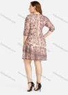 Wholesale Women's Elegant Round Neck Half Sleeve Lace Floral Embroidery Short Dress - Liuhuamall