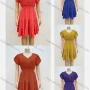 Wholesale Women's Casual Short Sleeve Tiered Plain Peplum Knee Length Dress preview