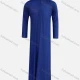Wholesale Men's Formal Stand Collar Button Front Wedding Pakistani Plain Middle East Ramadan Muslim Arabic Traditional Robe Blue Clothing Wholesale Market Liuhua