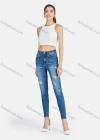 Wholesale Women's Casual Ripped Distressed High Waist Ankle Length Skinny Fit Jean - Liuhuamall