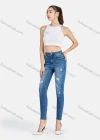 Wholesale Women's Casual Ripped Distressed High Waist Ankle Length Skinny Fit Jean - Liuhuamall
