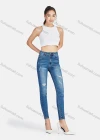 Wholesale Women's Casual Ripped Distressed High Waist Ankle Length Skinny Fit Jean - Liuhuamall