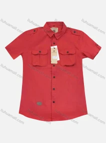 Wholesale Men's Casual Plain Flap Pockets Short Sleeve Shirt, LIUHUA CLOTHING WHOLESALE