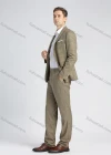 Wholesale Men's Formal Slim Fit Lapel Single Breasted Plaid Print Blazer & Trousers 2 Piece Sets - Liuhuamall