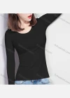 Wholesale Women's Casual Basic Crew Neck Long Sleeve Slim Fit Plain Tee W0701# - Liuhuamall