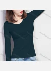 Wholesale Women's Casual Basic Crew Neck Long Sleeve Slim Fit Plain Tee W0701# - Liuhuamall