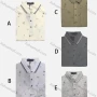 Wholesale Men's Casual Short Sleeve Allover Print Striped Trim Button Front Polo Shirts preview