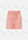 Wholesale Women's Casual Elastic Waist Dual Pockets Lace-Up Knit Plain Shorts - Liuhuamall