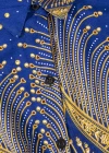 Wholesale Women's Plus Size Fashion Long Sleeve Button Down Peacock Feather Shirt - Liuhuamall