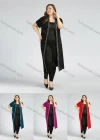 Wholesale Women's Plus Size Casual Short Sleeve Open Front Embroidery Cardigan - Liuhuamall