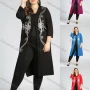 Wholesale Women's Plus Size Casual 3/4 Sleeve Open Front Embroidery Cardigan preview