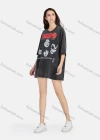Wholesale Women's Hip Hop Crew Neck Short Sleeve Loose Fit Graphic Letter T-shirt - Liuhuamall