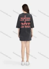 Wholesale Women's Hip Hop Crew Neck Short Sleeve Loose Fit Graphic Letter T-shirt - Liuhuamall