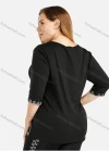 Wholesale Women's Casual Round Neck 3/4 Sleeve Rhinestone Top - Liuhuamall