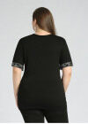 Wholesale Women's Plus Size Round Neck Short Sleeve Embroidery Casual Top - Liuhuamall