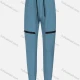 Wholesale Men's Athletic Workout Elastic Waist Drawstring Zip Ankle Length Joggers YXNW-PTZZ-06# Gray Blue Clothing Wholesale Market Liuhua