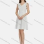 Wholesale Women's Casual Plain V Neck Button Front Short Tank Dress N68015# preview