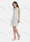 Wholesale Women's Casual Plain V Neck Button Front Short Tank Dress N68015# - Liuhuamall