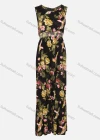 Wholesale Women's Causal Sleeveless Round Neck Allover Floral Print Pleated Maxi Dress - Liuhuamall