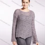 Wholesale Women's Casual V Neck Long Sleeve Plain Knit Pullover Sweater preview
