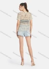 Wholesale Women's Casual Crew Neck Short Sleeve Hollow Out Cover Up - Liuhuamall