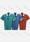 Wholesale Men's Casual Striped Logo Contrast Short Sleeve Polo Shirt 881# - Liuhuamall