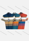 Wholesale Men's Casual Striped Colorblock Patch Pocket Short Sleeve Polo Shirt 305# - Liuhuamall