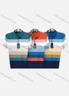 Wholesale Men's Casual Striped Colorblock Patch Pocket Short Sleeve Polo Shirt 306# - Liuhuamall