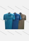 Wholesale Men's Casual Plain Rhinestone Logo Striped Short Sleeve Polo Shirt P16# - Liuhuamall