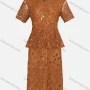 Wholesale Women's Glamorous Beaded Sequin Embroidered Floral Ruffle Trim Dress FDS1305# preview