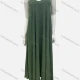 Wholesale Women's Casual Plain Spaghetti Strap Woven Maxi Cami Dress 9936# Green Clothing Wholesale Market Liuhua