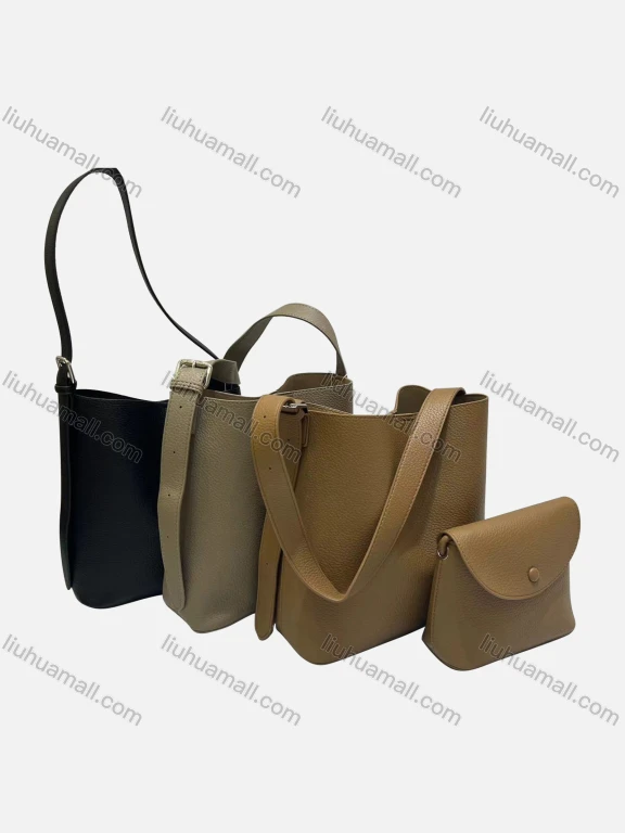 Wholesale Women's Casual Leather Shoulder Plain Ladies Handbag 6056#