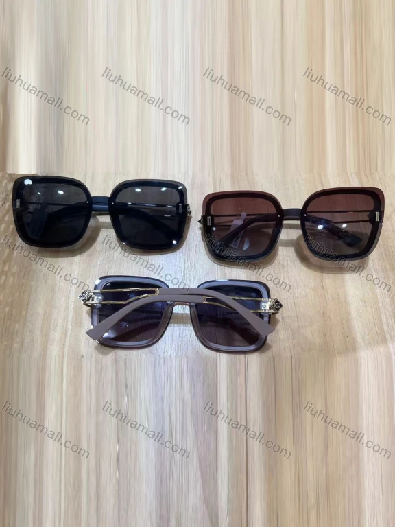 Wholesale Classic Plastic Stainless Steel Square Frame Plain Lenses Sunglasses 2218#