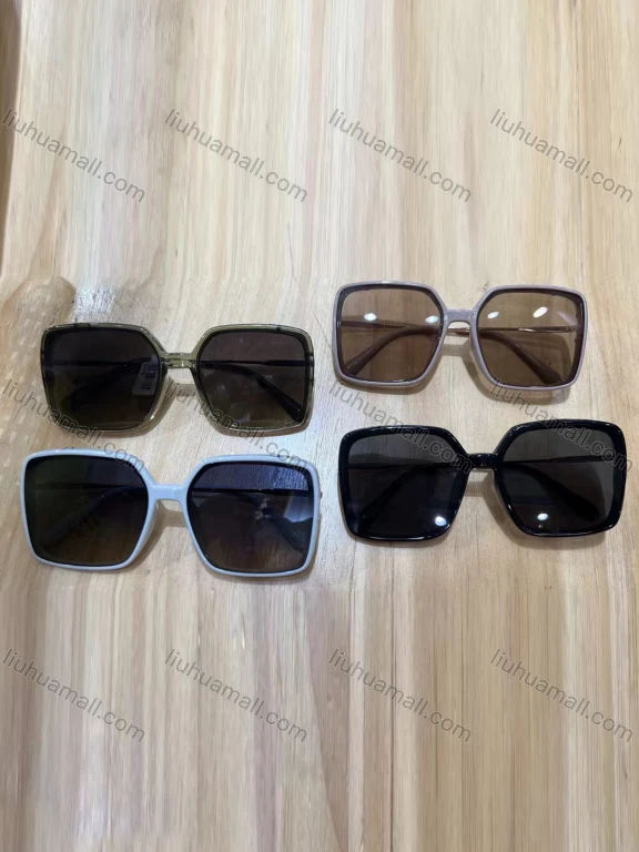 Wholesale Classic Plastic Square Frame Plain Lenses Sunglasses 7144#