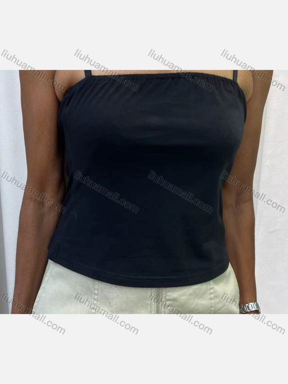 Wholesale Women's Casual Plain Spaghetti Strap Knit Cami Tube Top K1589#