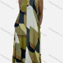 Wholesale Women's Casual Abstract Colorblock V Neck Patch Pocket Maxi Woven Tank Dress V5206# preview