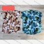 Wholesale Women's Casual Allover Abstract Print Button Down Rolled Sleeve Woven Shirt V003-1# preview