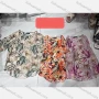 Wholesale Women's Casual Leaf Print Crew Neck Half Sleeve Woven Top JSN144# preview