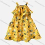 Wholesale Girls Cold Shoulder Ruffle Trim Leaf Print Cami Dress preview
