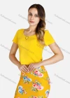 Wholesale Women's Fashion Crisscross Back Round Neck Short Sleeve Crop Tee - Liuhuamall