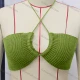 Wholesale Women's Fashion Halter Plain Crop Plain Top 551# Clothing Wholesale Market Liuhua