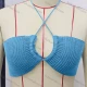 Wholesale Women's Fashion Halter Plain Crop Plain Top 553# Clothing Wholesale Market Liuhua