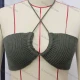 Wholesale Women's Fashion Halter Plain Crop Plain Top Gray Clothing Wholesale Market Liuhua